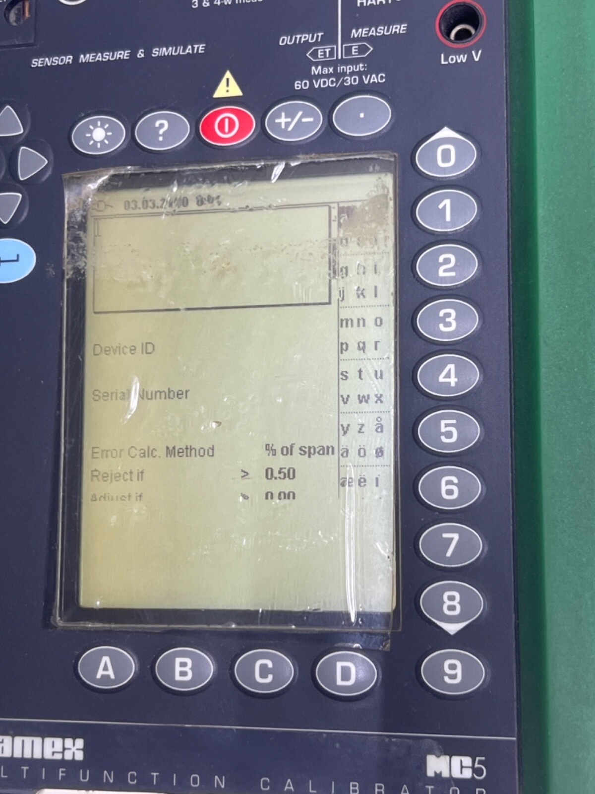 BEAMEX MC5 MULTIFUNCTION CALIBRATOR