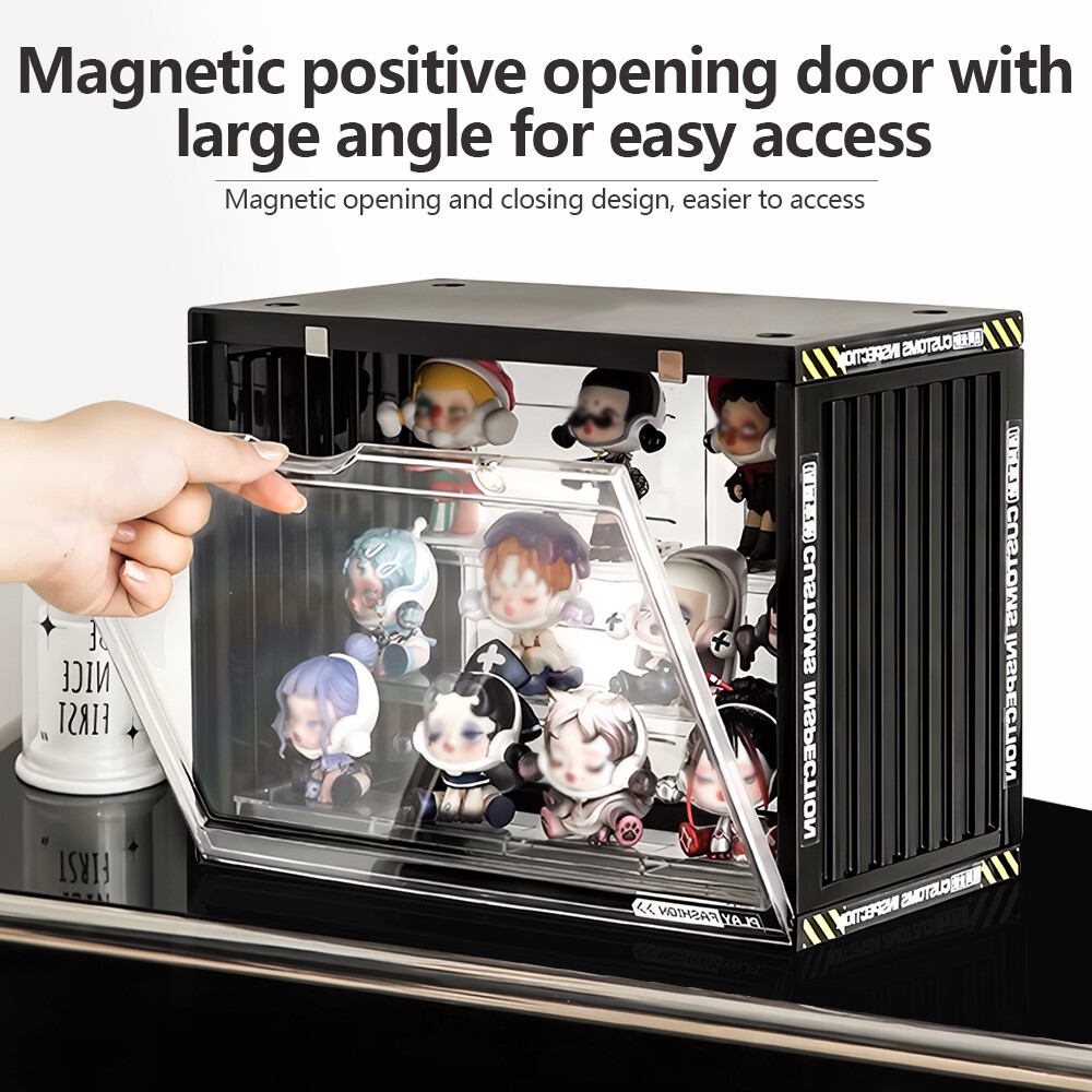 3-Tier Clear Display Case Figure Model Storage Rack Blind Box Dustproof Box Unit