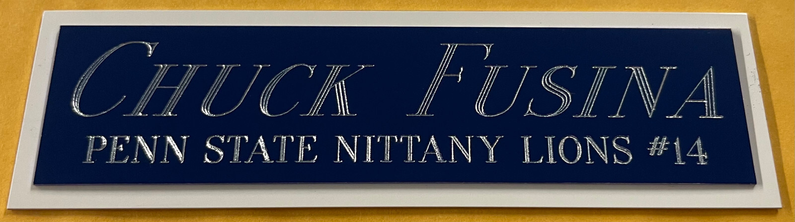 CHUCK FUSINA PENN STATE NAMEPLATE AUTOGRAPH Signed Helmet Football JERSEY PHOTO
