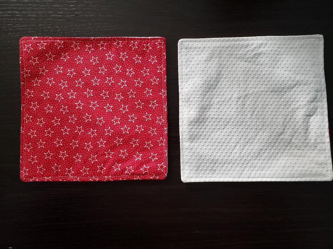 Jar Opener/Lid Gripper, Handmade, Red with White Stars