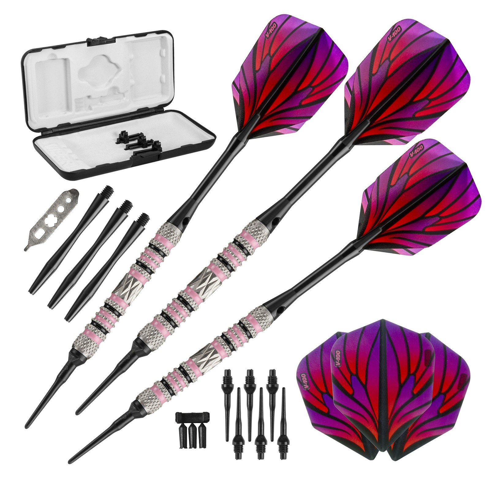 Viper Wings Tungsten Soft Tip Darts w/ Case, 16 Grams