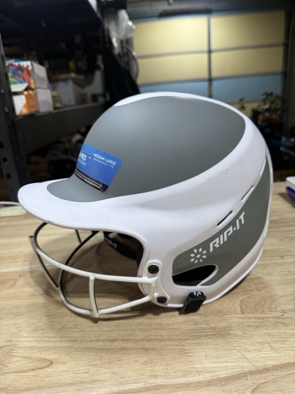 RIP-IT Vision Pro Softball Batting Helmet SIZE M/L 6-1/2" - 7-3/8" used
