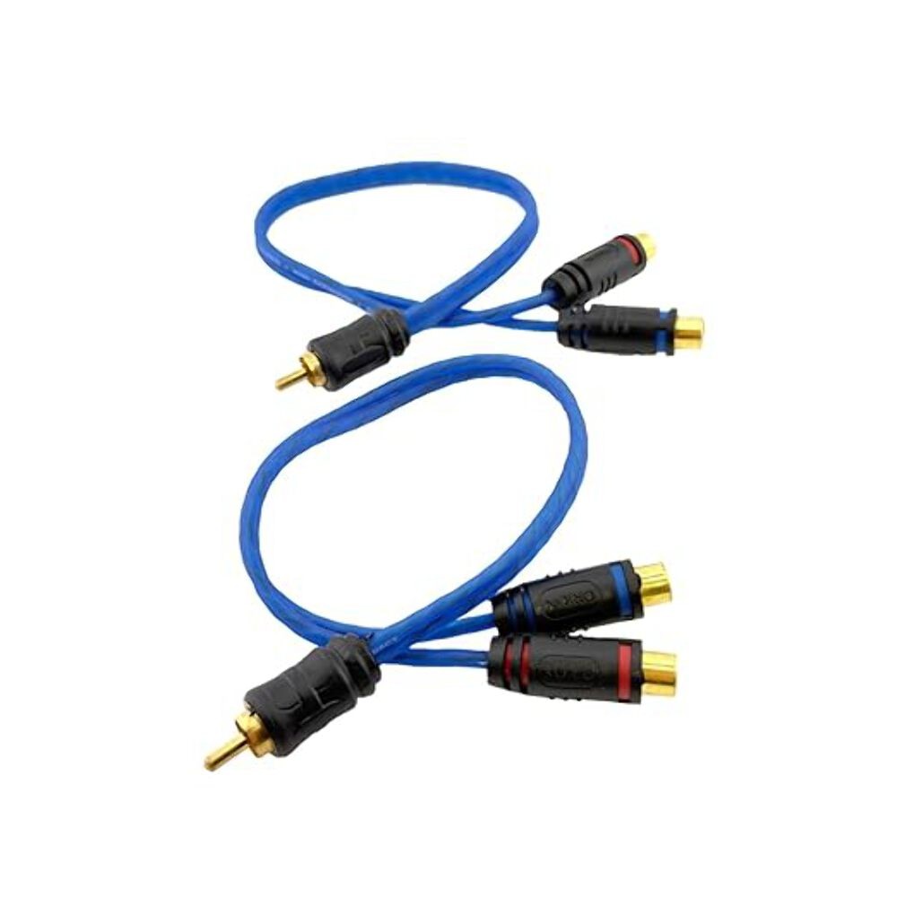 ORION Cobalt CRY2F (1 Foot) RCA Y Adapter 2 RCA Female to 1 RCA Male Stereo Car