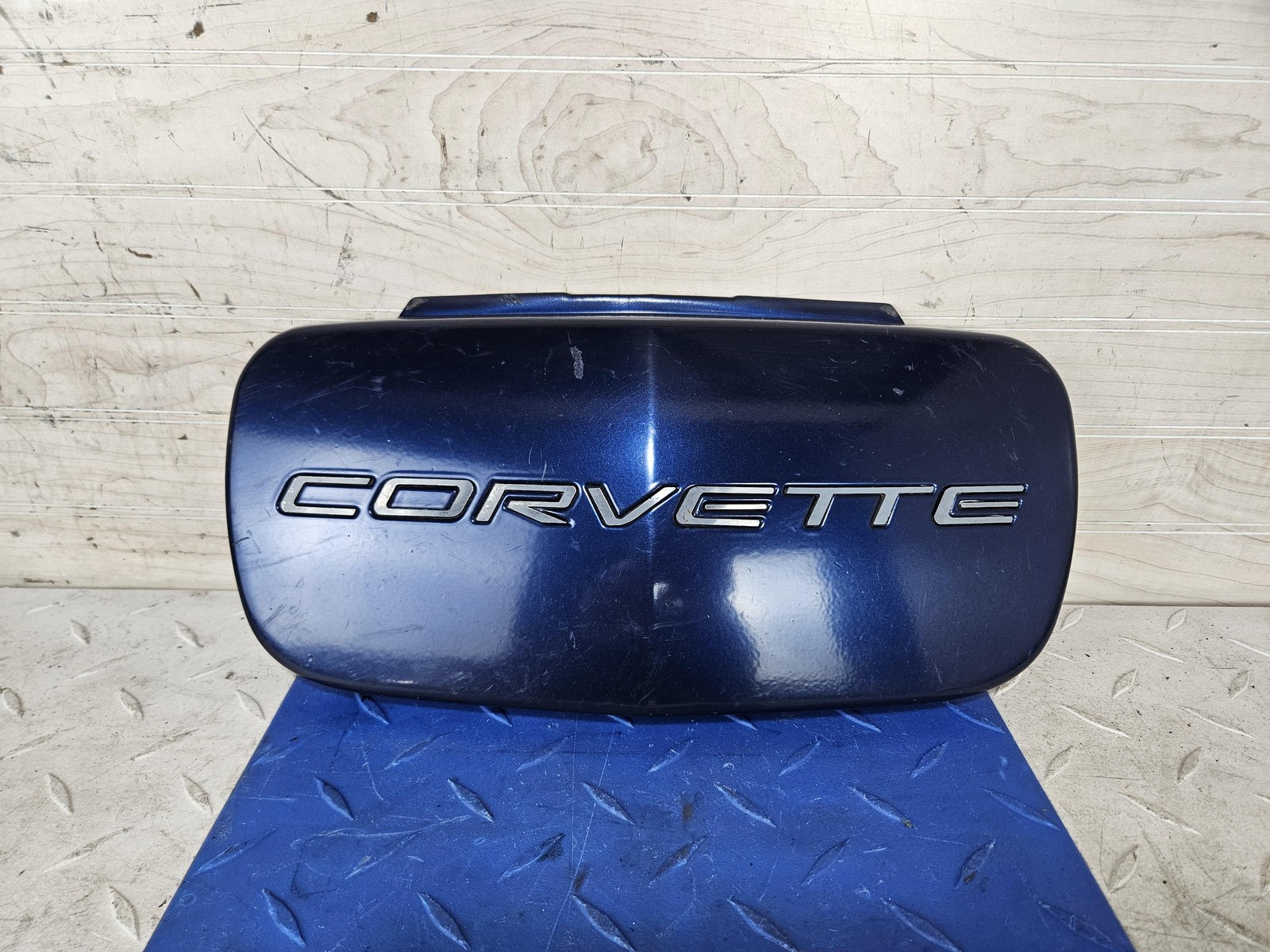 1997-2004 C5 Corvette OEM Front Bumper License Plate Filler Panel 10256977 Blue