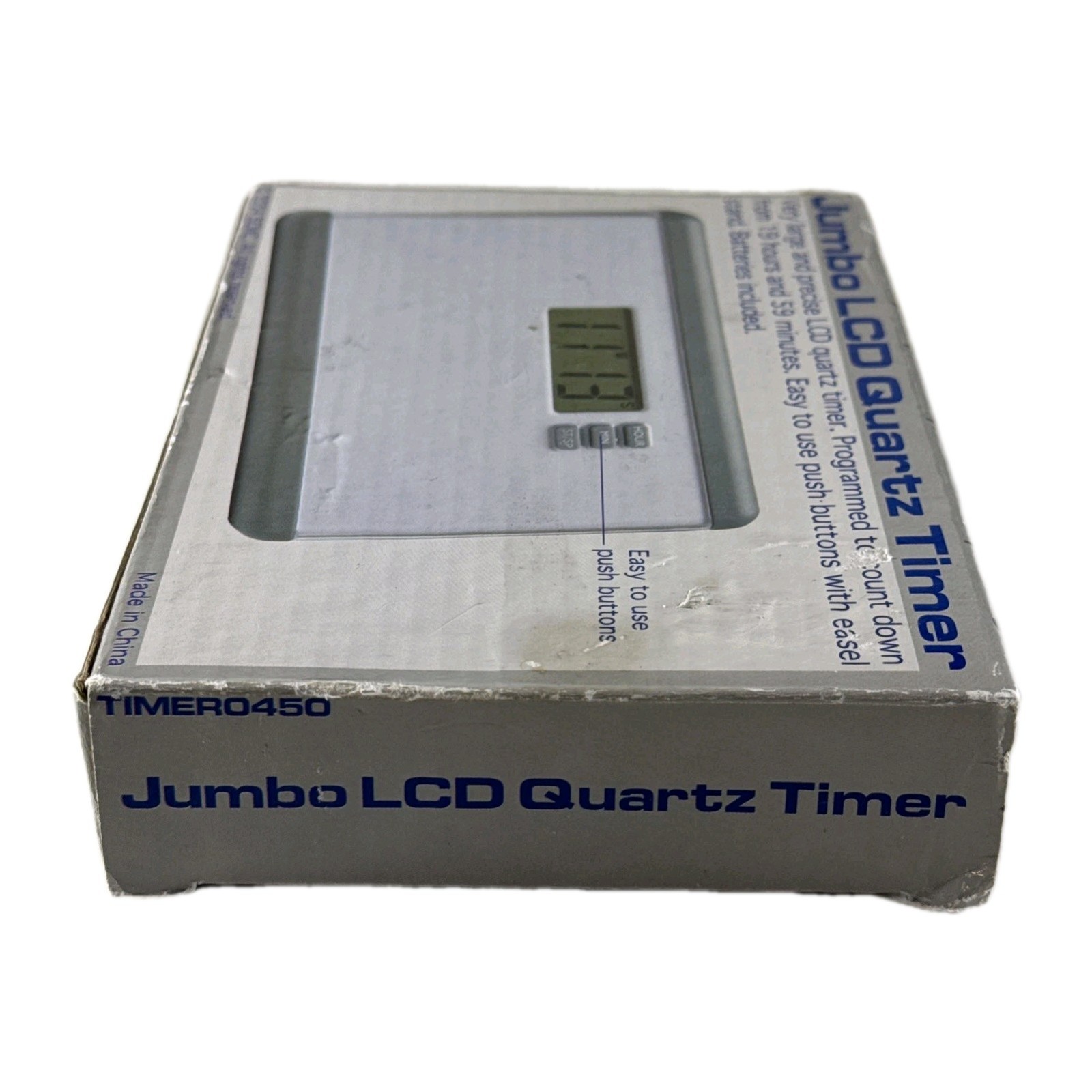 Jumbo LCD Quartz Timer Digital Countdown Kitchen Timer Battery Powered Open Box