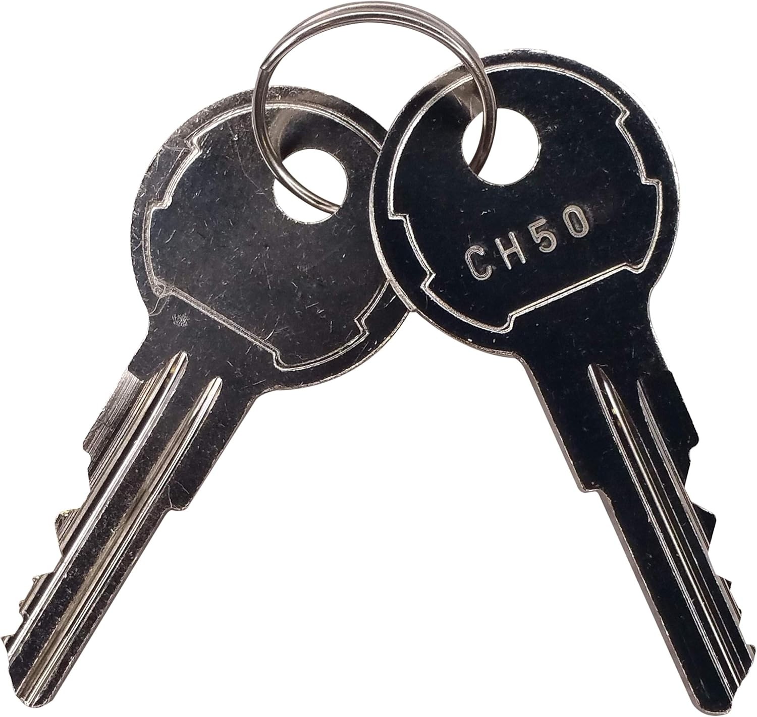 (2 Pack Keyed Alike) Truck Tool Box Locks with Keys - Black, Silver