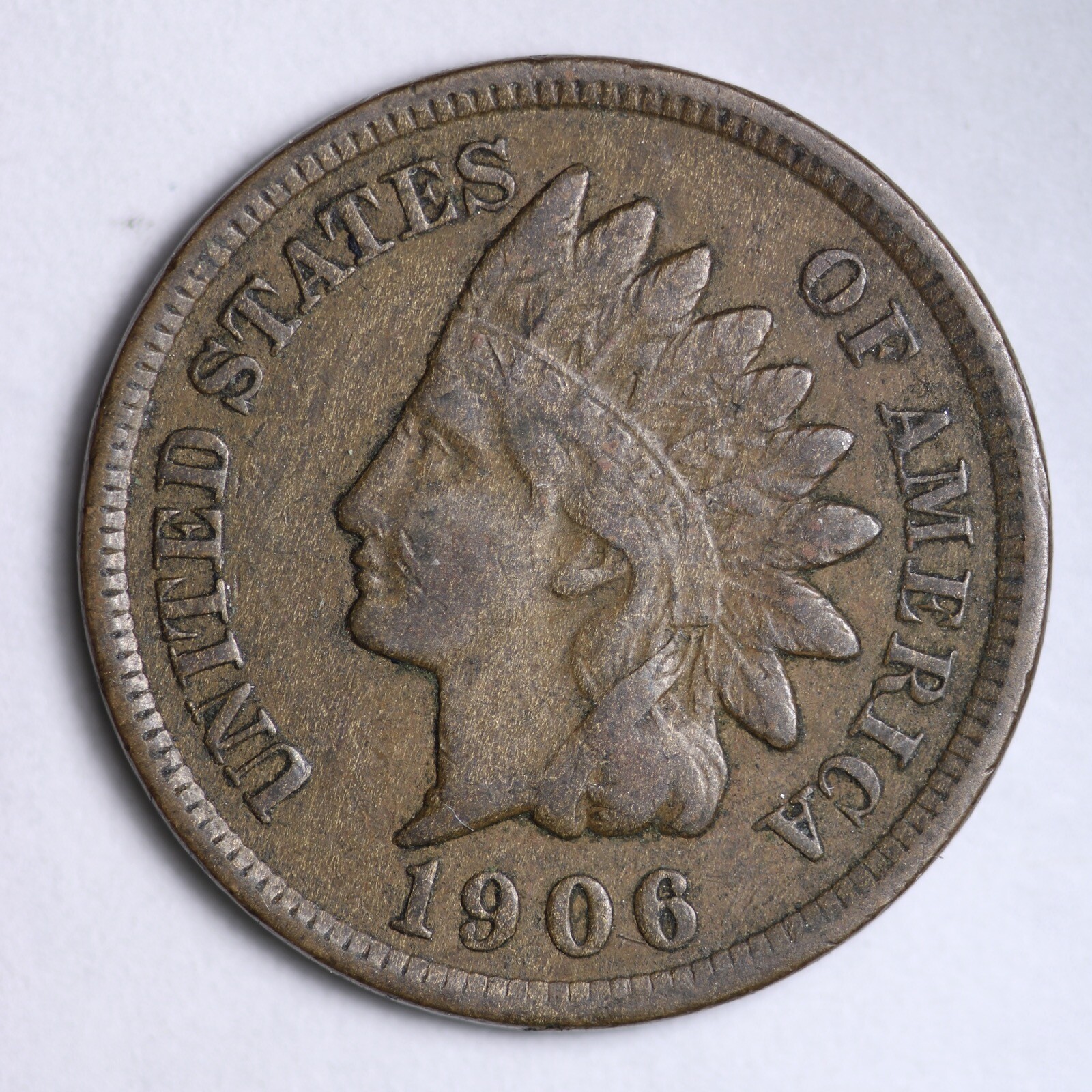 1906 Indian Head Cent Penny FINE GREAT DETAILS B022