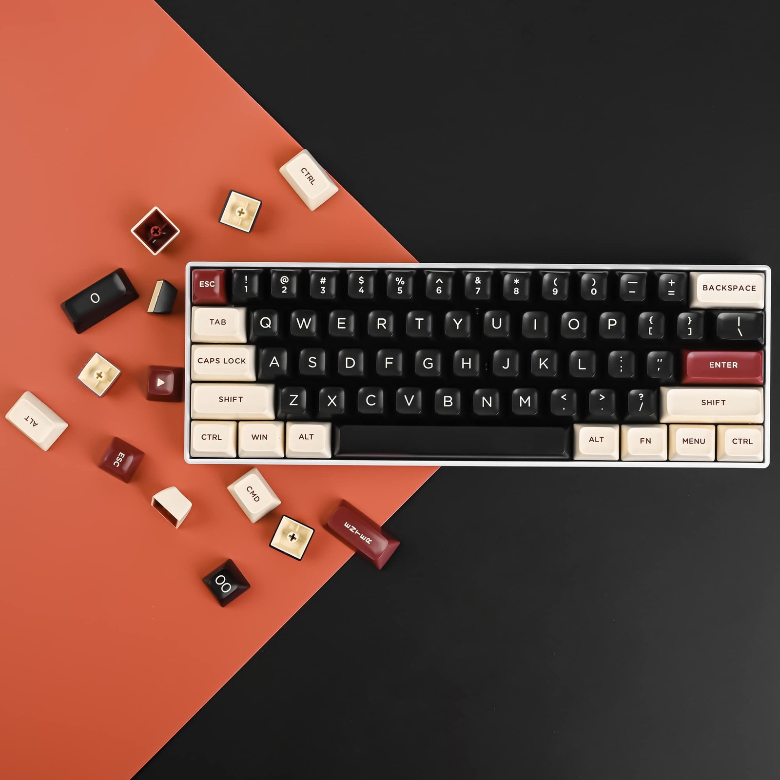 Rome Retro PBT Keycaps 150 Keys ASA Profile Double Shot ISO ANSI MX Set
