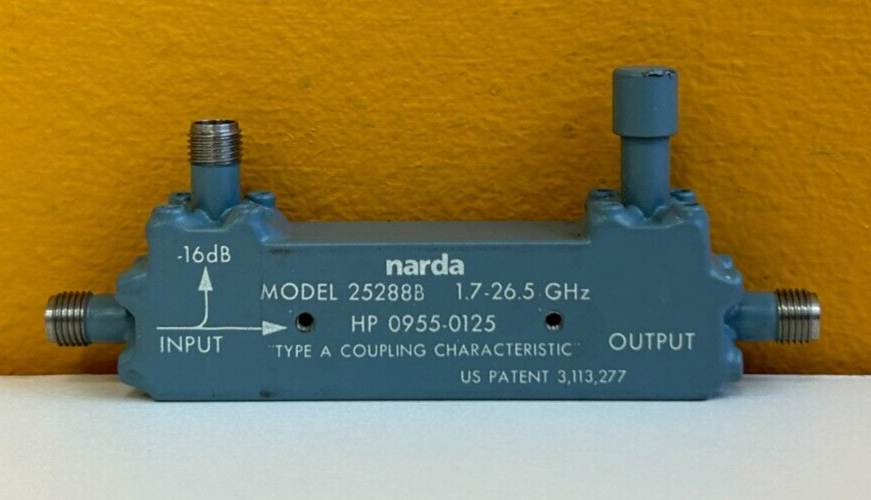 Narda 25288B (HP 0955-0125) 1.7-26.5 GHz, 3.5 mm (F) Directional Coupler Tested!