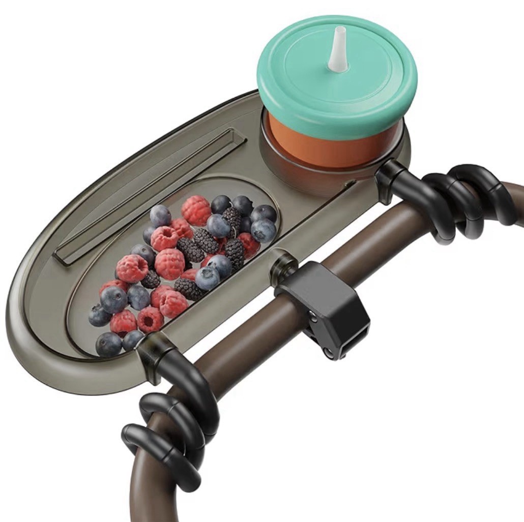 3-in-1 Universal Stroller Accessory Snack Tray with Cup & Phone Holder