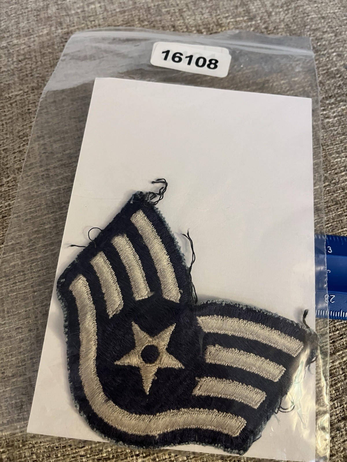 US Air Force Staff Sergeant Enlisted Rank Patch USAF INV16108