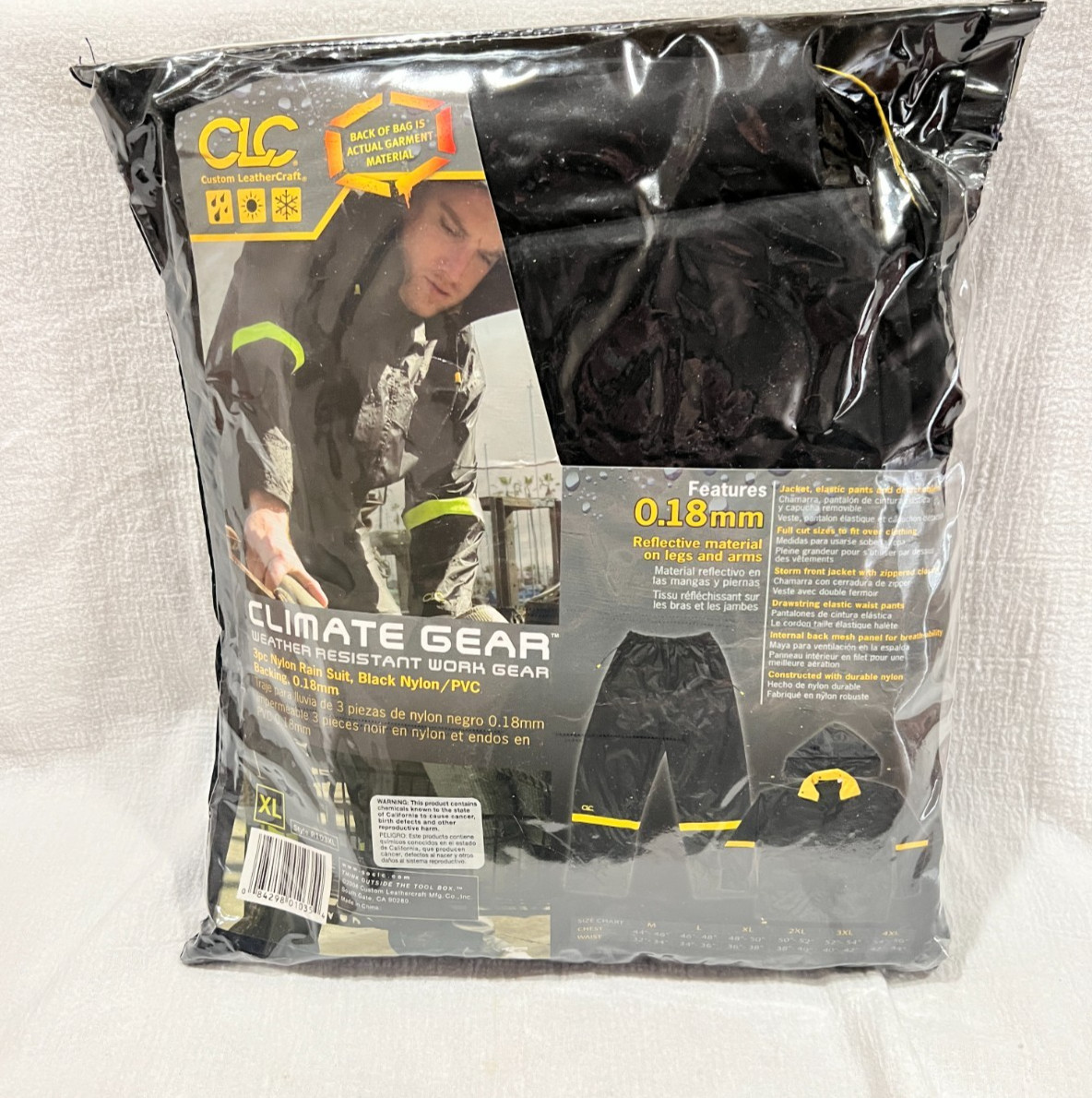 CLC Climate Gear Weather Resistant Work Gear XL Reflective