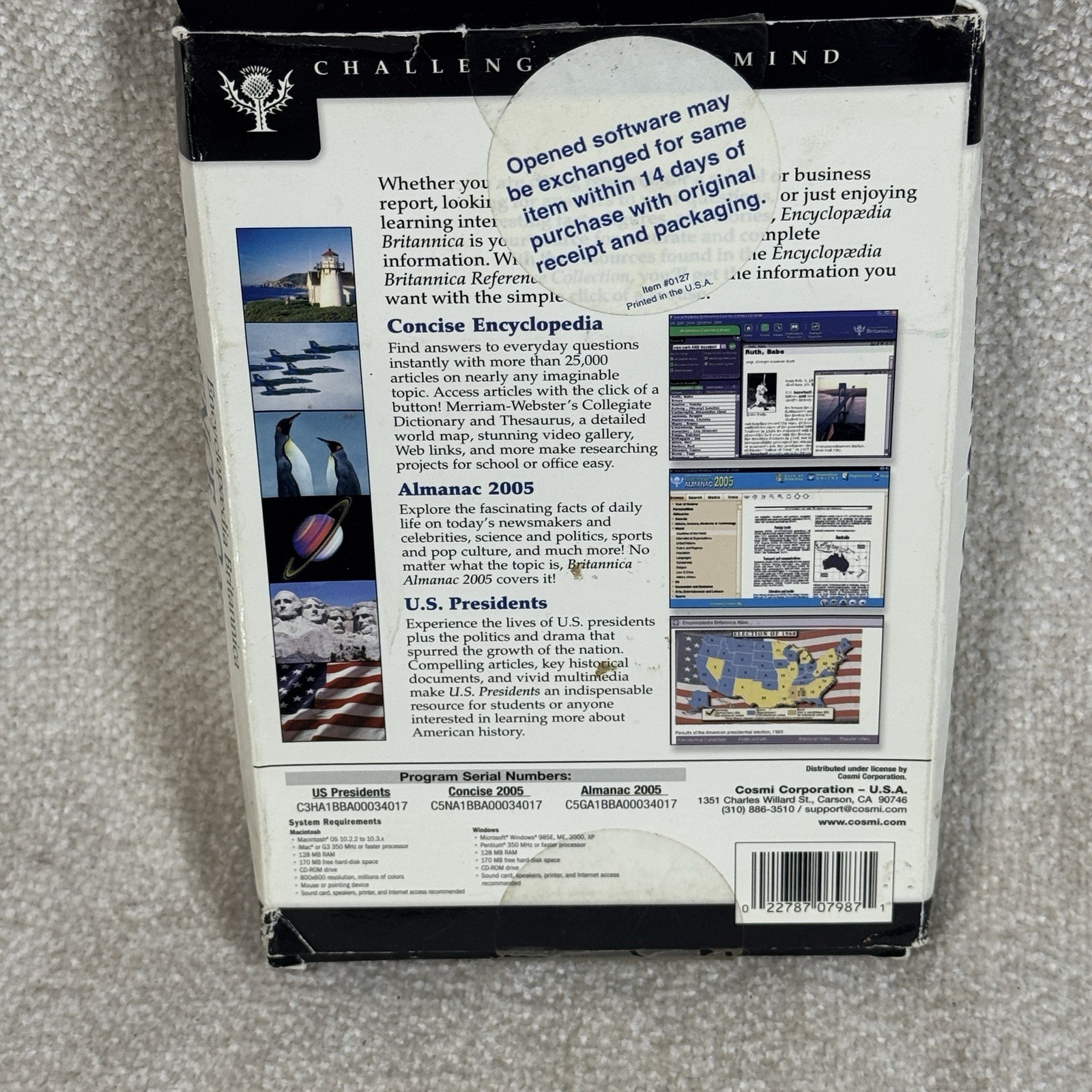 Encyclopedia Britannica Reference Collection 2005 PC CD-ROM Software Set