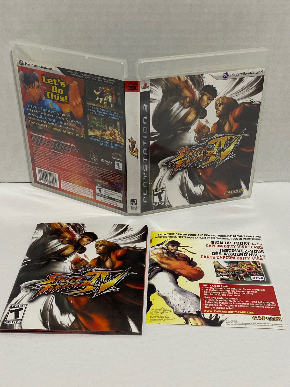 Street Fighter IV PS3 Original Case Art and Manual Booklet ONLY NO GAME