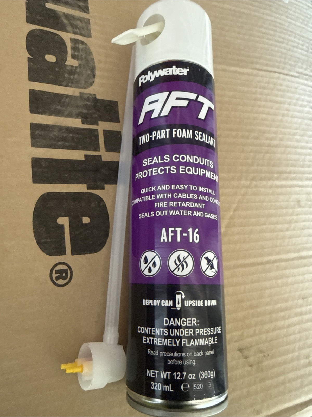 American Polywater AFT-16 Conduit AFT 2-Part Aerosol Foam Sealant 360g-400mL