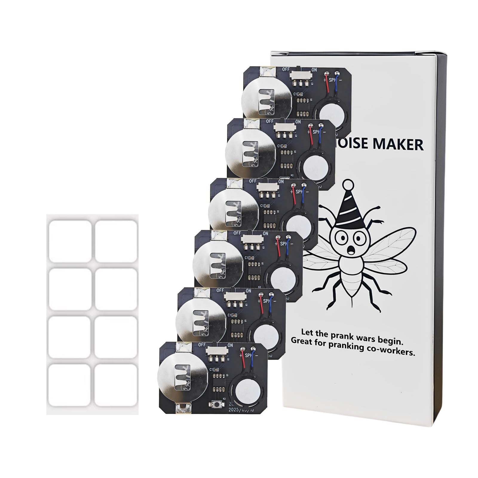 Smartkid Electronic Cricket Noise Maker Prank (6 Pcs),Sound 6pack, Black