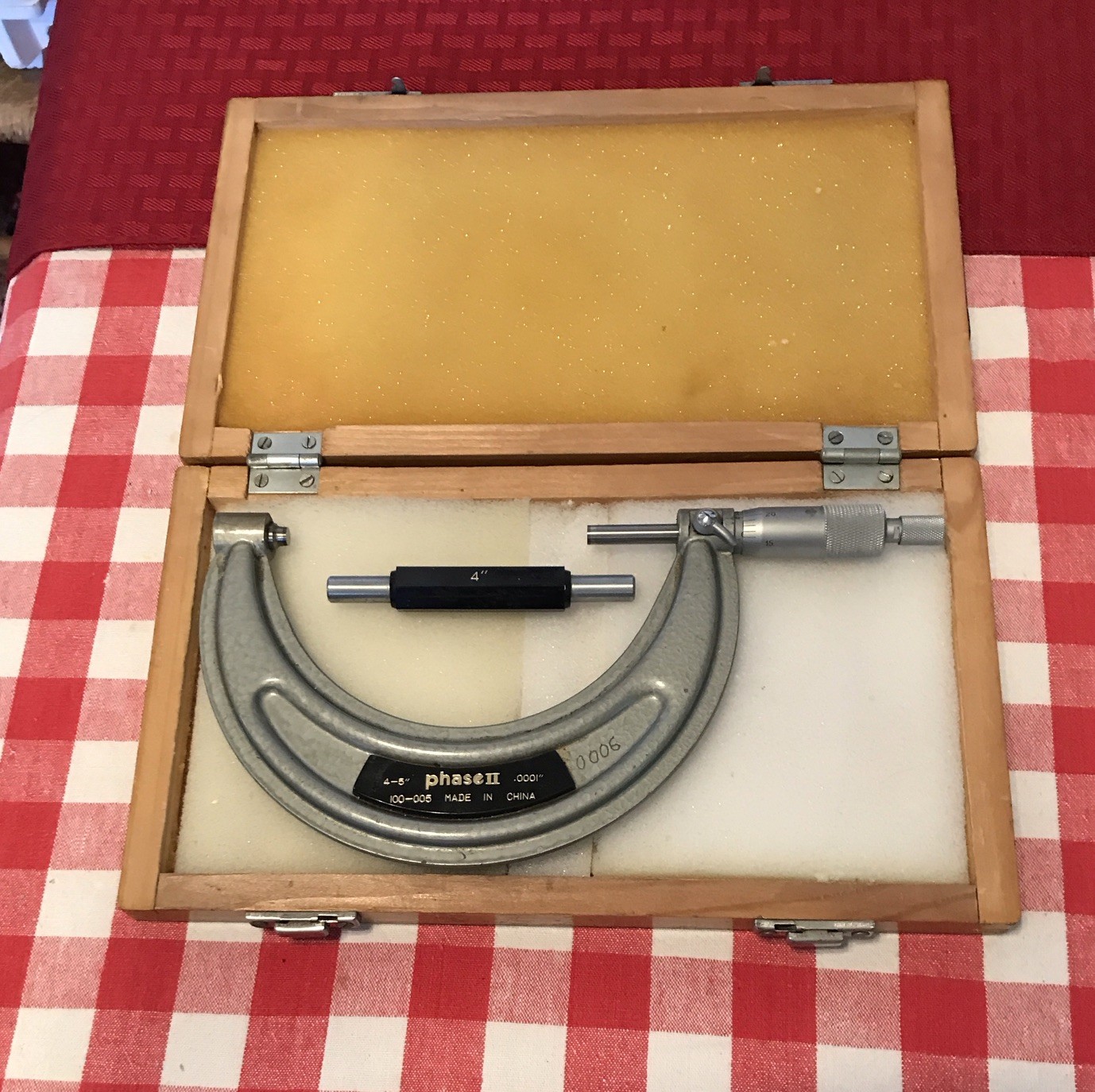 Phase II 4-5” Outside Micrometer .0001 Vernier