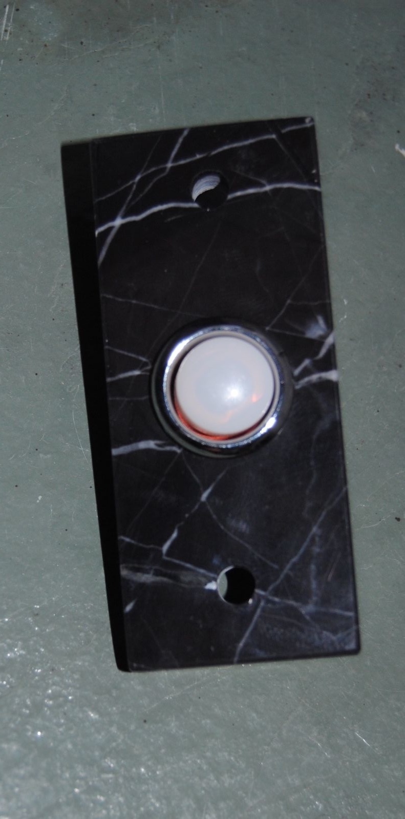 Nero Natural Marble Wired Lighted Doorbell Button Push Surround