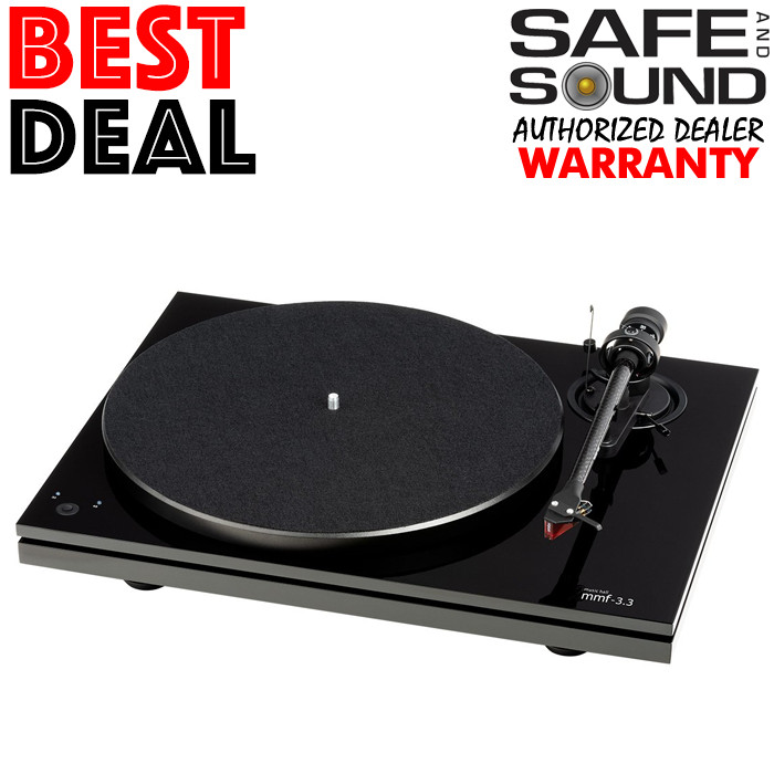 MUSIC HALL MMF-3.3 2 SPEED BELT-DRIVEN TURNTABLE + 2M RED (BLACK) | MMF3.3