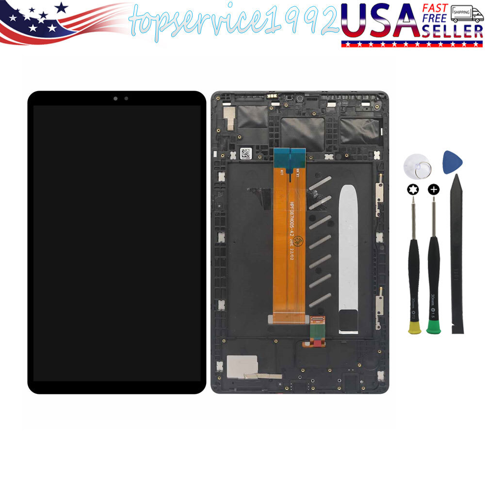 Black For Samsung Galaxy Tab A7 Lite SM-T220NZ LCD Touch Screen Digitizer Frame