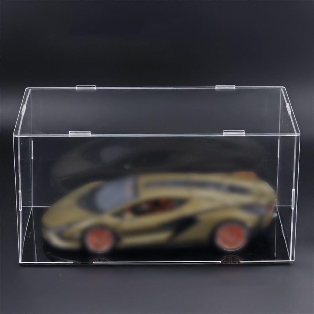 Model Car Display Case 1: 24 Scale Clear Diecast Display Boxes with Black Base