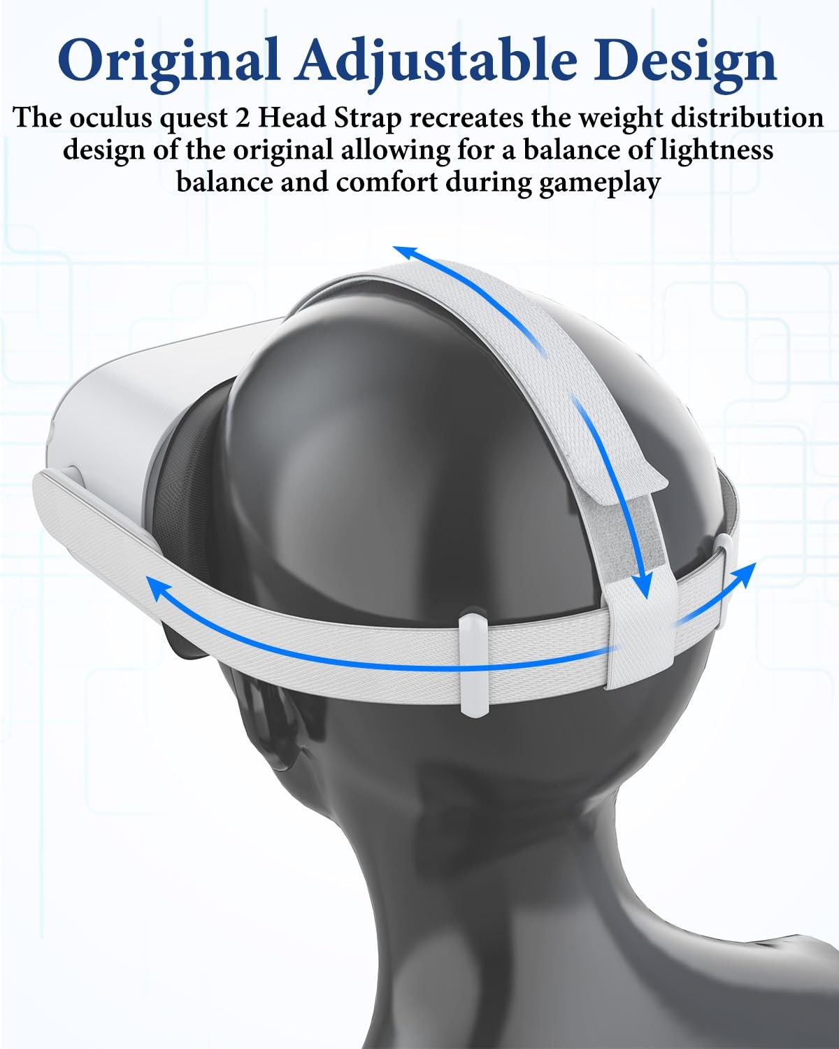 Replacement Head Strap for Meta Quest 2 Headset, Original Oculus Quest 2 Comfort