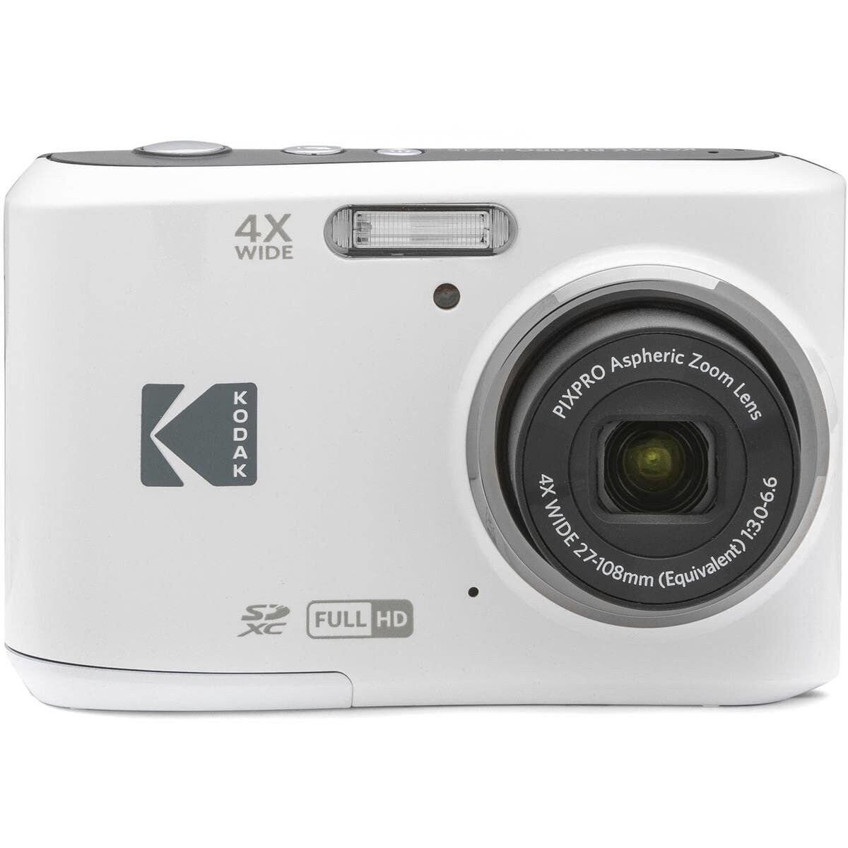 KODAK PIXPRO Friendly Zoom FZ45 White 16MP Digital Camera with 4X Optical...