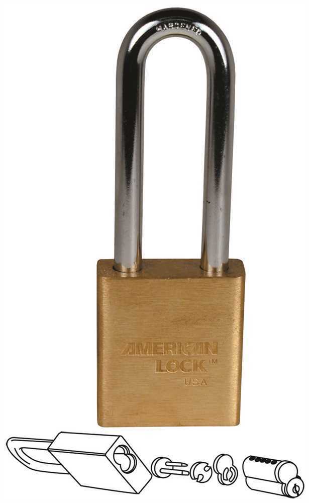 American Lock A3572WO IC Core Padlock Brass
