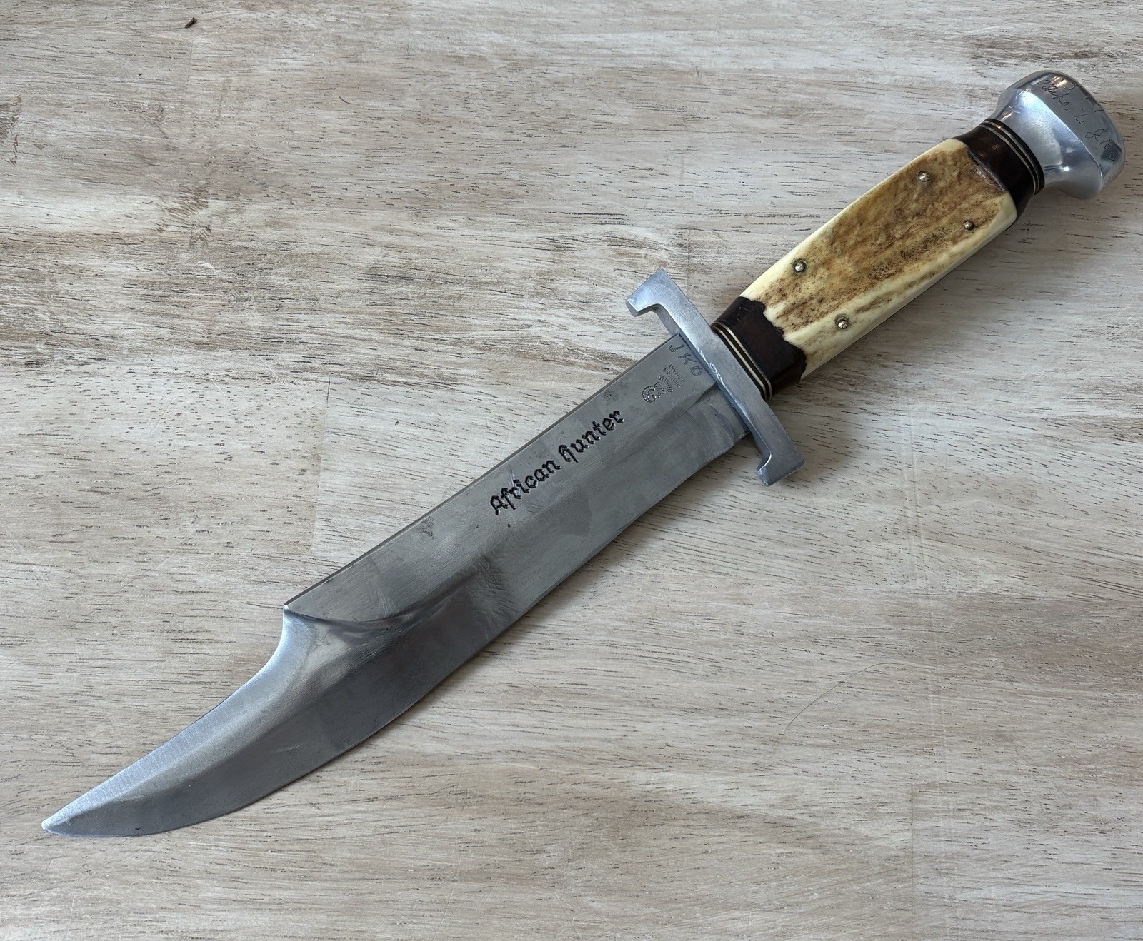 Vintage XL Handle Anton Wingen Othello "African Hunter" Solingen Hunting Knife