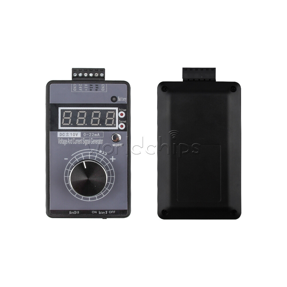 High-precision handheld signal generator without battery voltage ±0-5-10V
