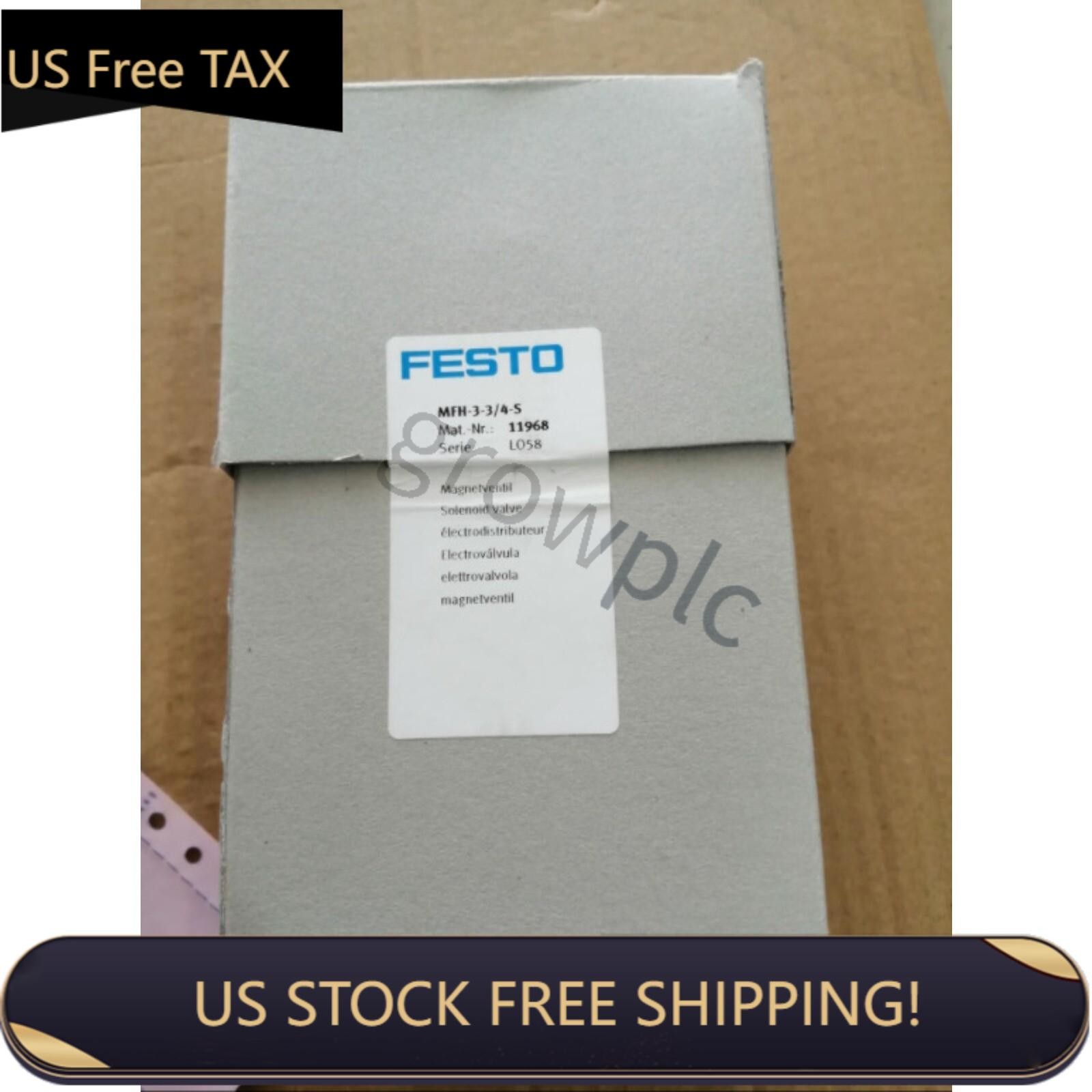 US FREE TAX New Festo MFH-3-3/4-S 11968 Solenoid valve