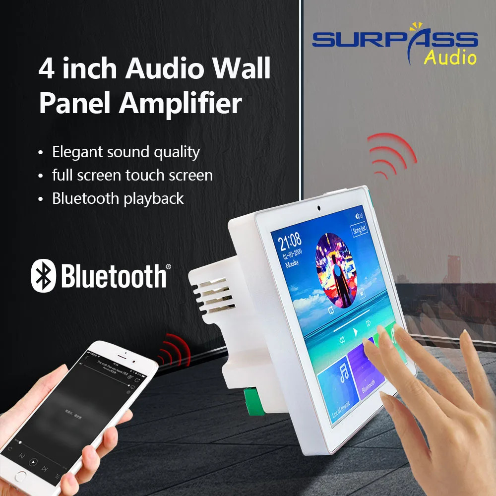 Smart Home Audio System Music Player 2 Channel 4inch Mini Touch Screen Wireless