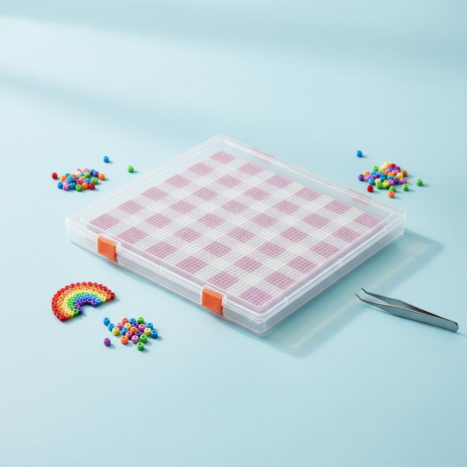 Bead Board Box Spill-Resistant Hinged Lid Container Dustproof