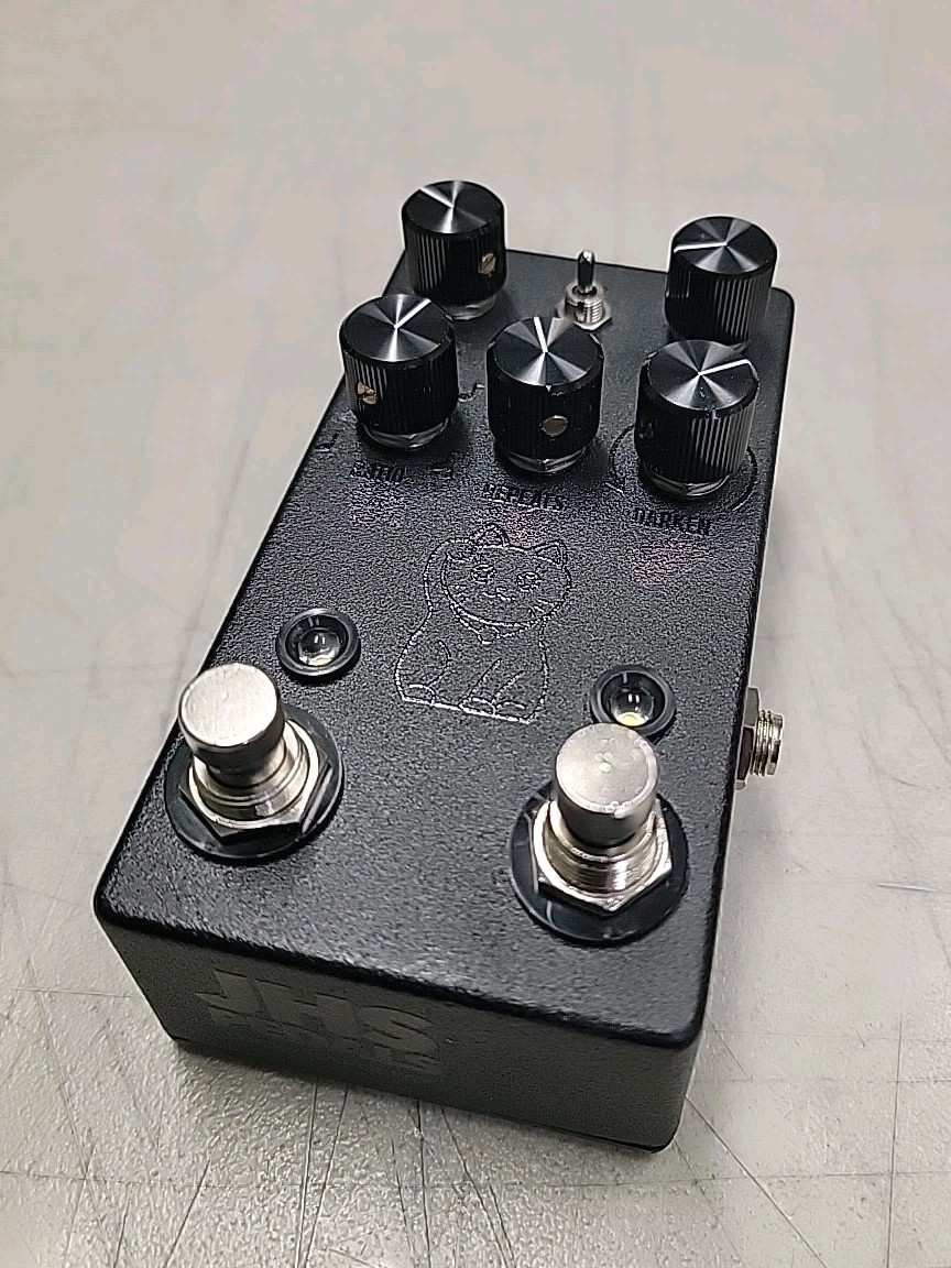 JHS Lucky Cat Delay Guitar Pedal Black, Digital/Analog Tape Modulation Delay