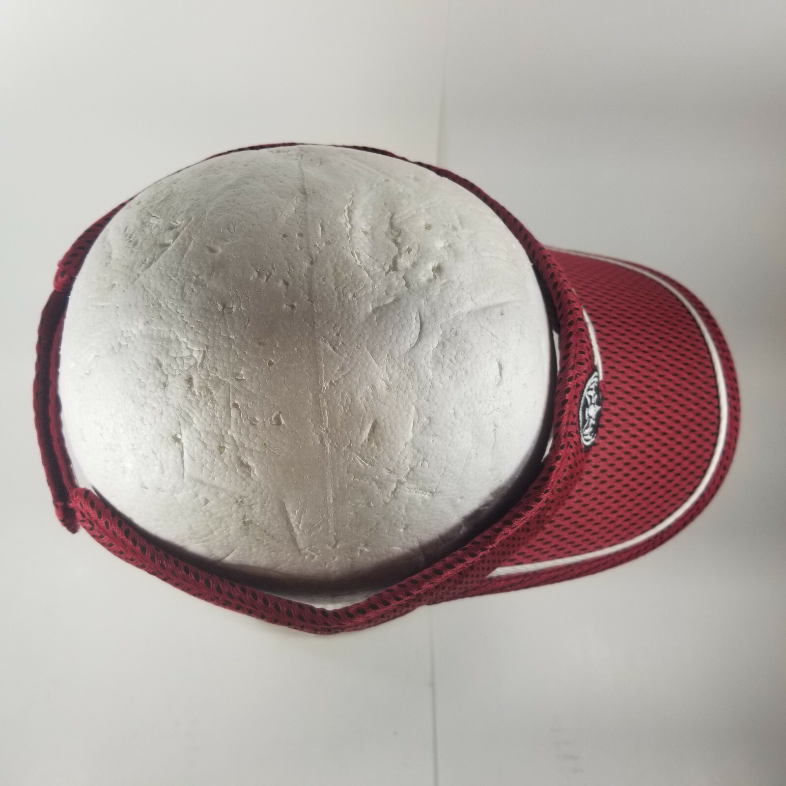Genuine Bacardi Brand Visor Cap Red with Embroidery Bat Hat Logo Mesh