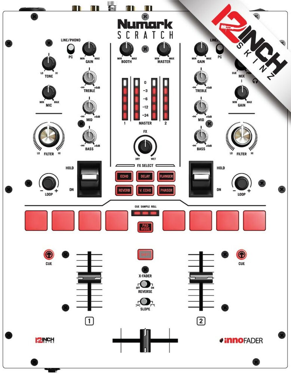 Numark Scratch Skin - white/black