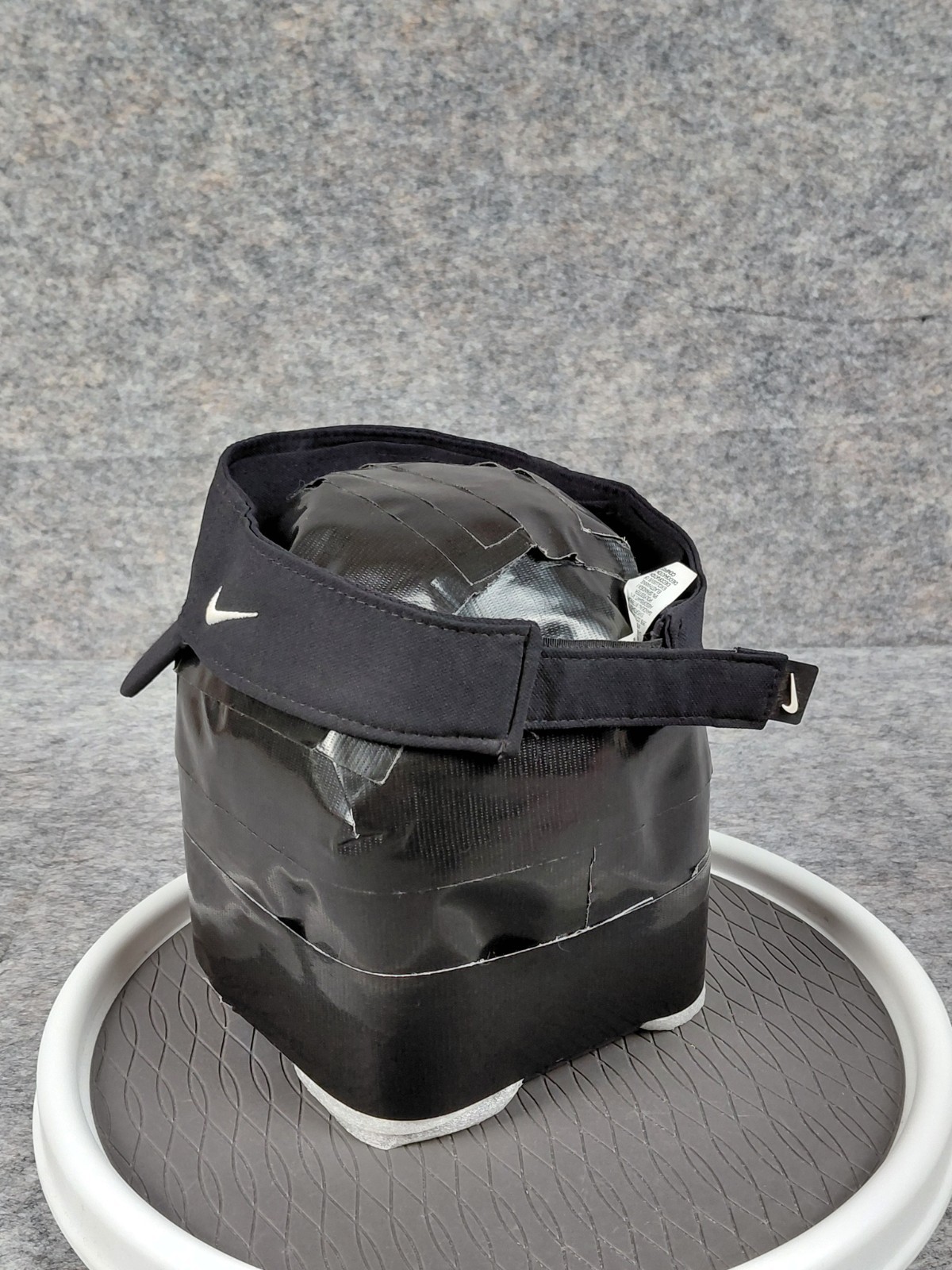 Nike Dry Fit Visor Black With Red/white Paw Strapback Hooknloop