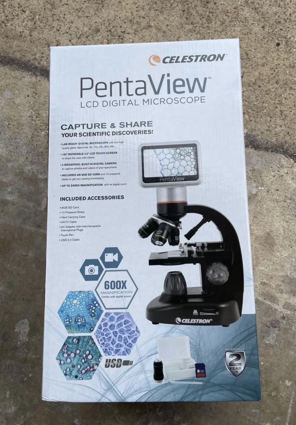 Celestron PentaView 44348 LCD Digital Microscope Lab Ready Digital Microscope
