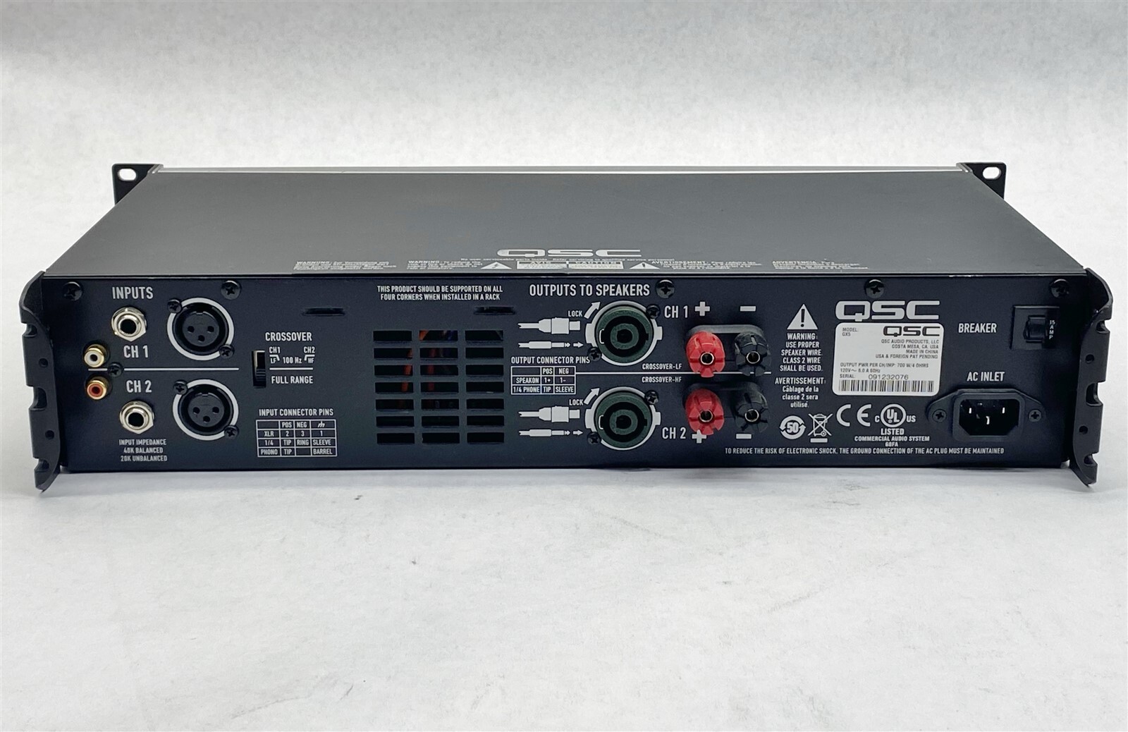 QSC GX Series GX5 700W 2-Channel Pro Rack Audio Power Amplifier Amp PARTS