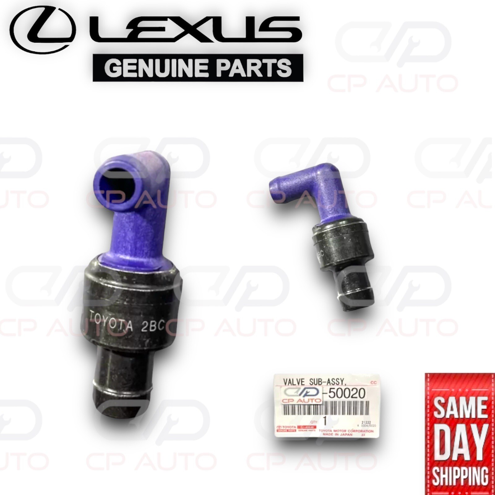 98 - 02 LEXUS LX470 4.7L V8 VENTILATION PURPLE VALVE PCV VALVE OEM NEW