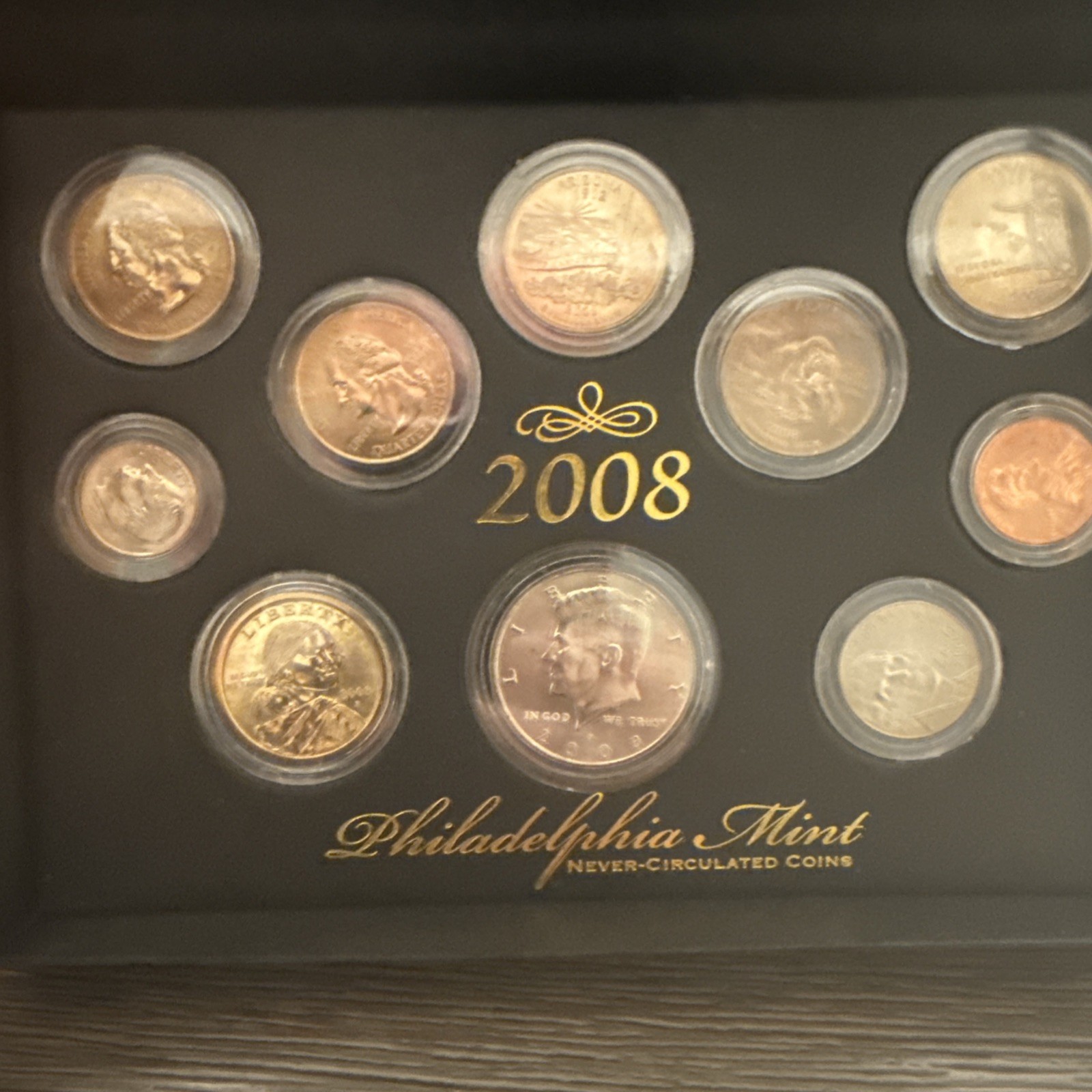 2008 Philadelphia Mint 10 coin Set in box-World Reserve Monetary Exchange