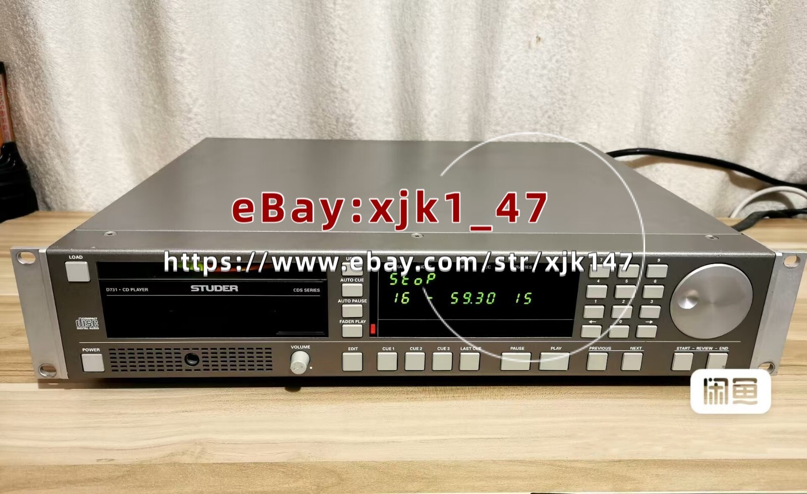 1PCS Used STUDER D 731 D731 PROFESSIONAL CD PLAYER by Fedex or DHL