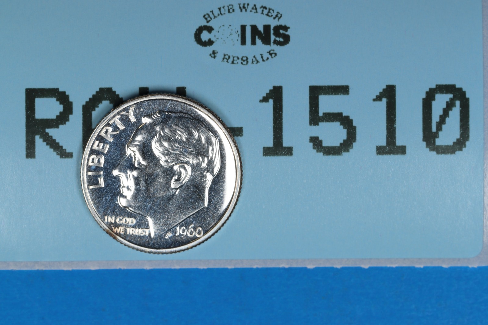 1960 PROOF 10C ROOSEVELT SILVER DIME Early US Type RAW-1510