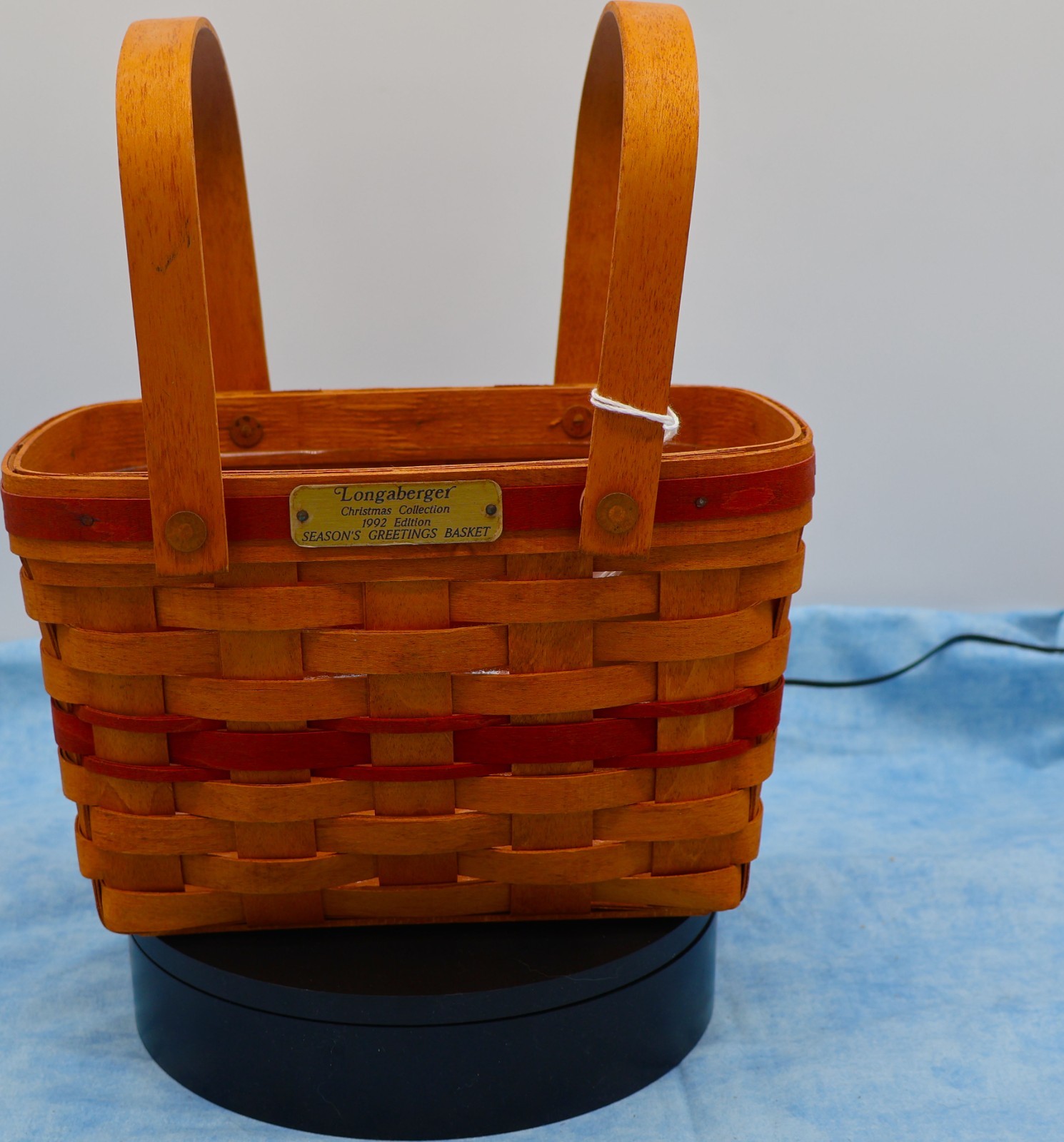 Longaberger Season’s Greetings Basket 1992 Christmas Collection w/ Protector