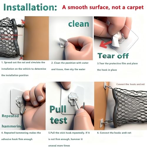 Rear Trunk Cargo Net Compatible with 2000 to 2020 2021 2022 2023 2024 2025