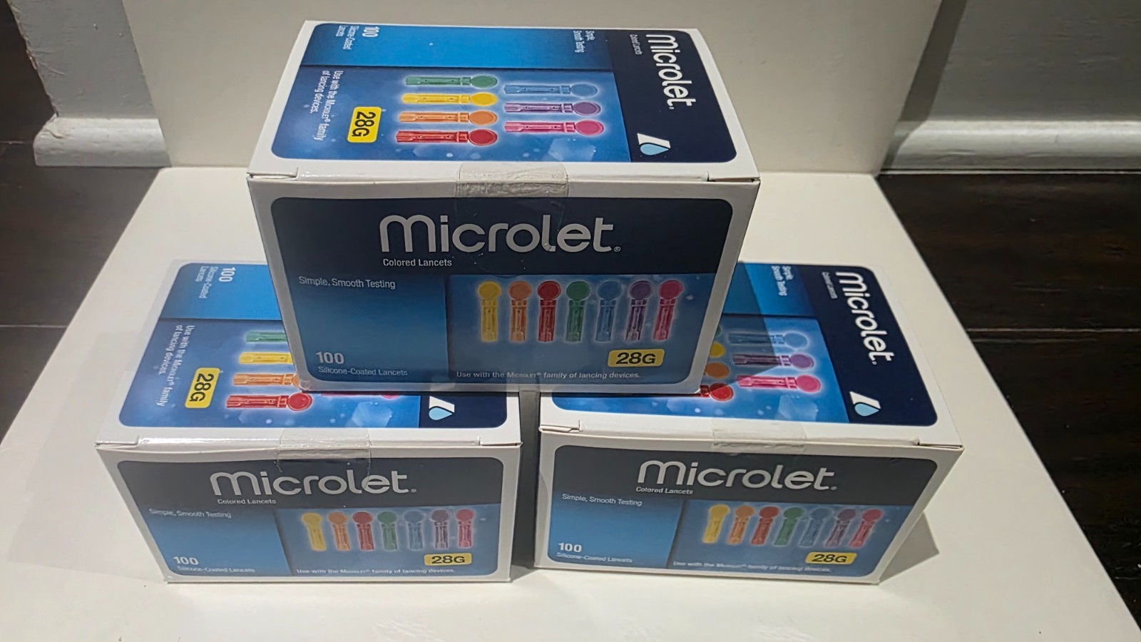 NEW Ascensia Microlet Colorful Lancets - 300ct (3 Sealed Boxes) -ALL Exp 1/2029