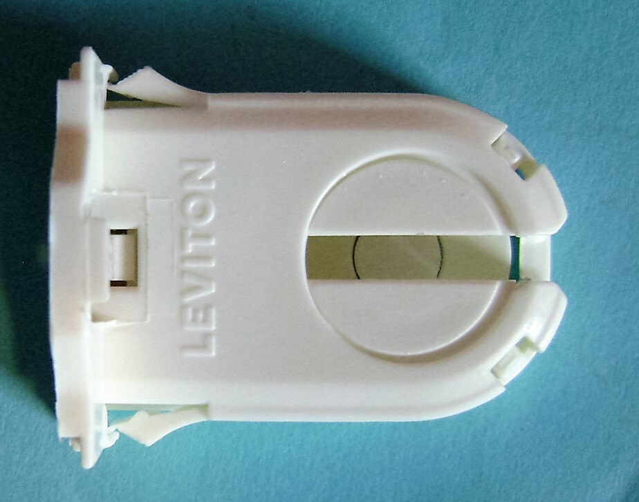 8x Leviton 13661-SNP Non-Shunt Lamp Holder T8/T12 LED Fluorescent Bi-Pin Socket