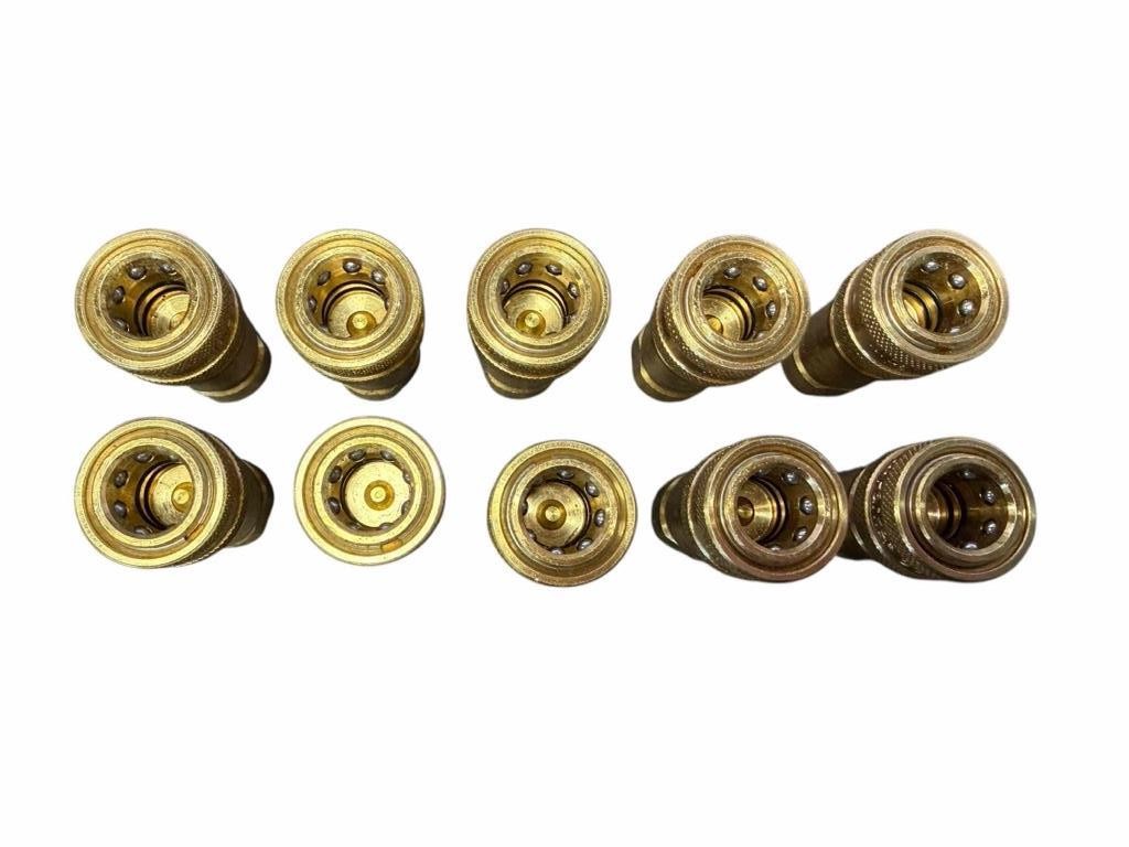 NEW 10 Pieces Parker Brass Hydraulic Quick Connect Couplers BH2-60