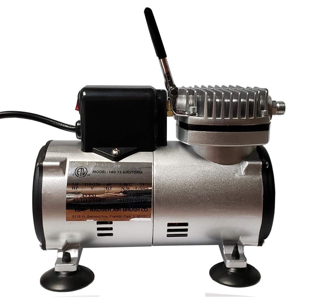 Badger Air-Brush Co. AS180-15 Airstorm Compressor, Black