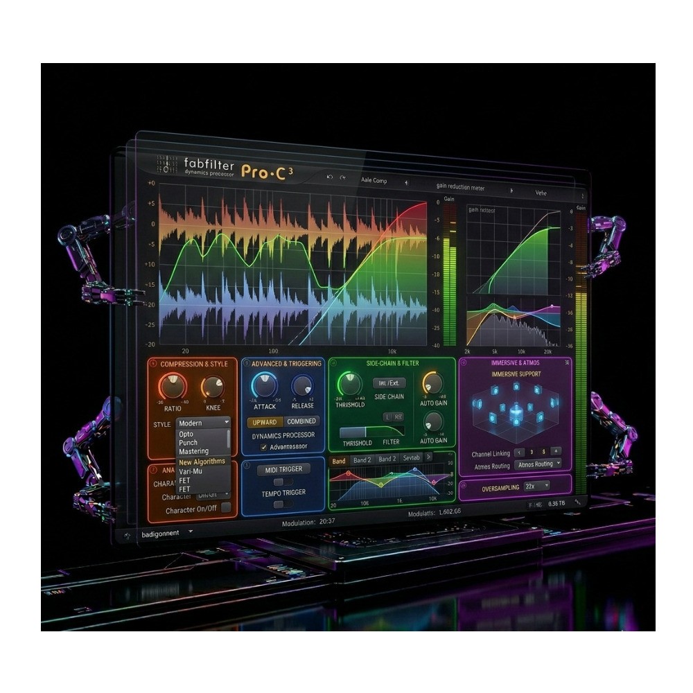 FabFilter Pro-C 3 Compressor Plugin for Mixing, Mastering and Dolby Atmos